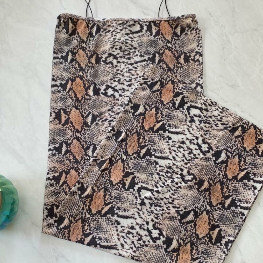Snakeskin Print Bodycon Midi Dress - Picture 5 of 6